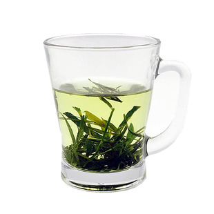 透明带把玻璃杯家用开水杯加厚耐热泡茶杯奶茶杯果汁杯6只套装