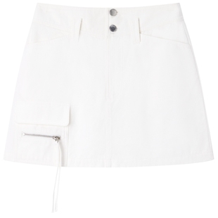 乐町夏季新款设计感工装短款半身裙女C1GEE2421