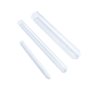 东华石英耐高温耐腐蚀透明空心平口圆底石英玻璃试管封底管实验室