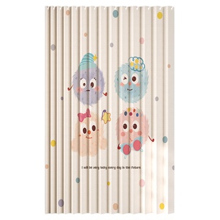 一房变两房隔断帘客厅改卧室房间分割床位遮挡床折叠屏风布免打孔