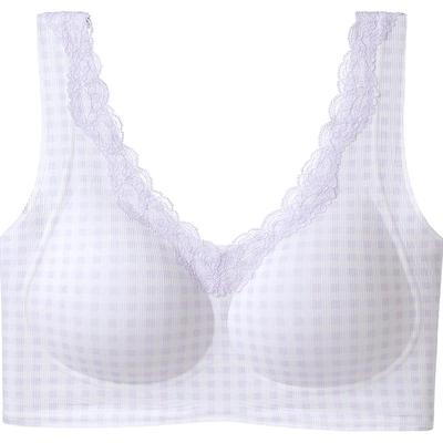 元气小清新格子发育期初高中内衣