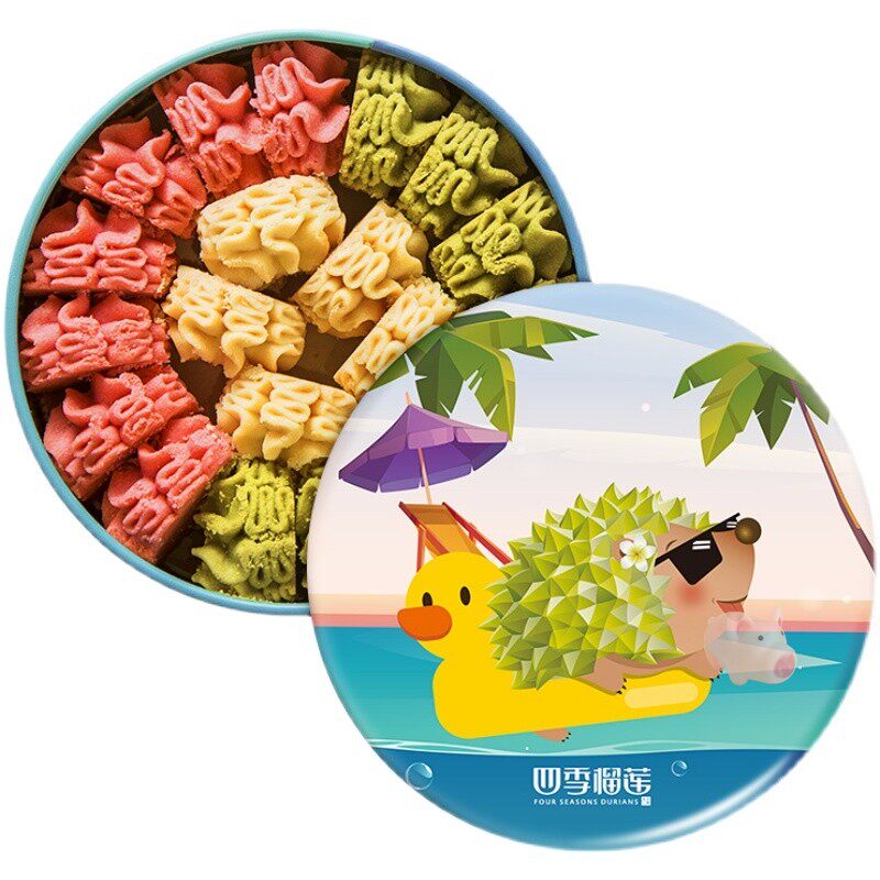 猫山王盒装草莓抹茶味曲奇饼干