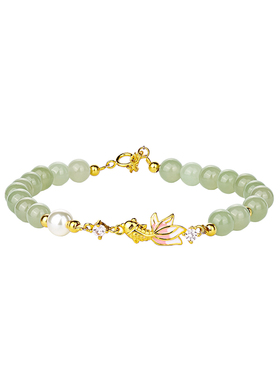 和田玉手串女官方旗舰店天然玉石锦鲤手链旺财高级感生日礼物女生