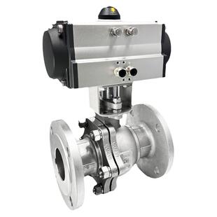 304气动法兰球阀不锈钢法兰高温导热油蒸汽O型切断调节阀Q641F-16