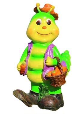 卡通毛毛虫摆件户外装饰