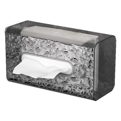 轻奢洗脸巾收纳盒纸巾盒壁挂式厨房卫生间厕所浴室倒挂抽纸盒透明