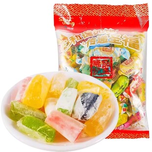 圣福记正品高粱饴山东特产拉丝软糖喜糖老式怡糖零食水果糖果混合