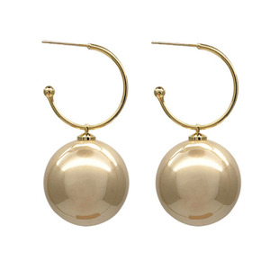 2024新款简约气质挂钩大珍珠耳环女耳坠925银针欧美时髦夸张网红