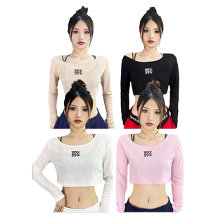 ROKBBK－K/布韩街舞潮牌爵士舞露脐短款罩衫美式辣妹长袖嘻哈上衣