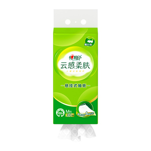 心相印云感柔肤悬挂式抽纸餐巾纸挂抽300抽6提4层实惠装家用纸巾
