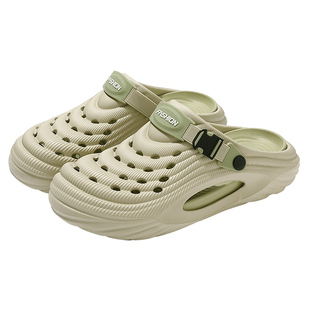 足弓支撑洞洞鞋男士夏季2026新款防滑防臭厚底增高外穿eva凉拖鞋