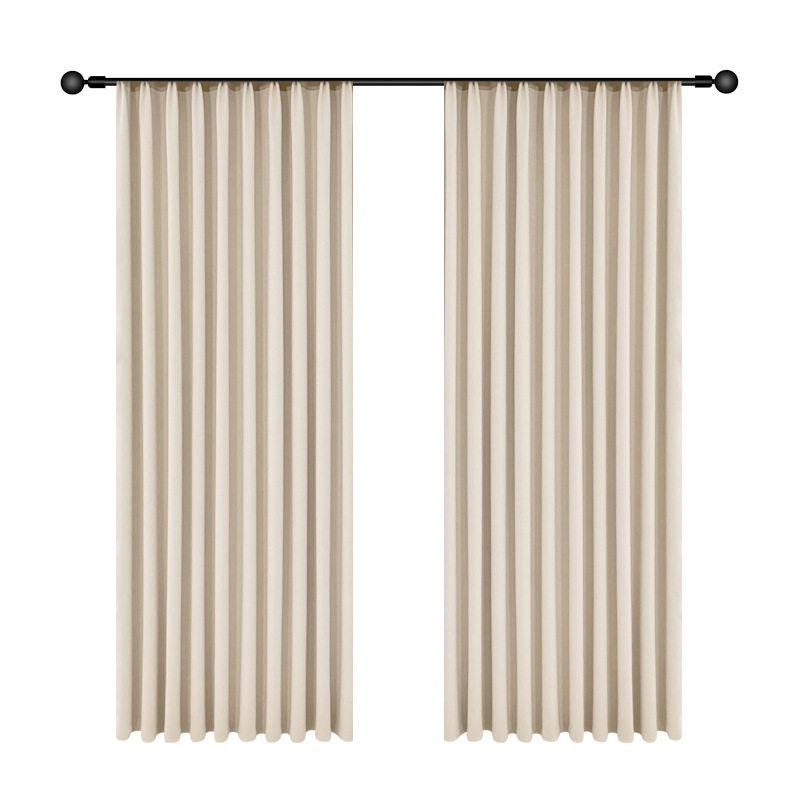 窗帘遮光2026新款卧室高级感法式雪尼尔棉麻绍兴柯桥窗帘定制定做