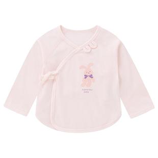 全棉时代婴儿衣服半背衣52码宝宝a类纯棉长袖上衣春秋新生和尚服