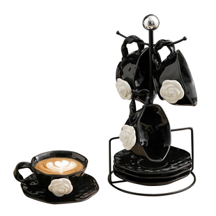 漫时光复古陶瓷咖啡杯子高档精致家用下午茶杯碟套装设计感小众