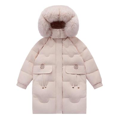 正品巴拉品女童羽绒服中长款加厚