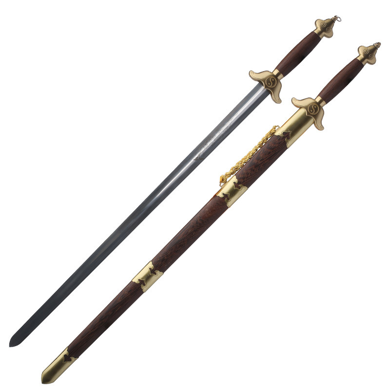 龙泉卫武刀剑不锈钢太极剑铜环新款高起脊太极武当硬剑软剑未开刃