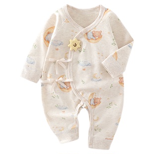 木植新生婴儿彩棉蝴蝶衣纯棉无骨A类宝宝连体衣衣服春夏婴儿服