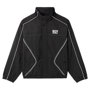 【暗夜飞鹰】BOYLONDON春季男女同款线条设计薄款夹克外套N23062
