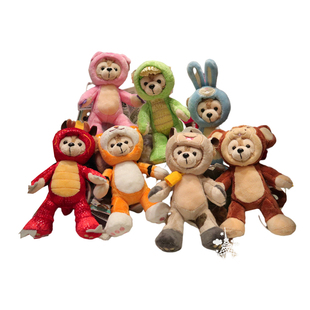 上海迪士尼国内代购达菲熊十二生肖毛绒钥匙扣12钥匙圈包挂礼物