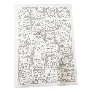摸鱼线条画上班上课临摹纸线稿练习图描图专用简笔画控笔练习图纸