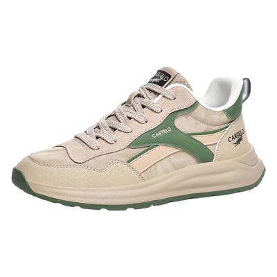 卡帝乐鳄鱼男鞋秋季2025新款男士百搭休闲运动鞋厚底老爹阿甘潮鞋