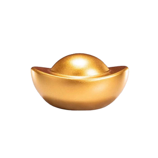 迷你沙金小元宝套装仿真金属算盘聚宝盆黄铜鱼缸招财金铲子一桶金