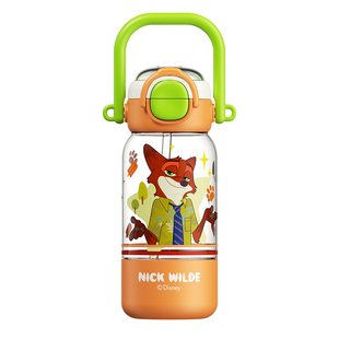 疯狂动物城朱迪尼克儿童水杯男女孩学生上学专用大容量便携吸管杯