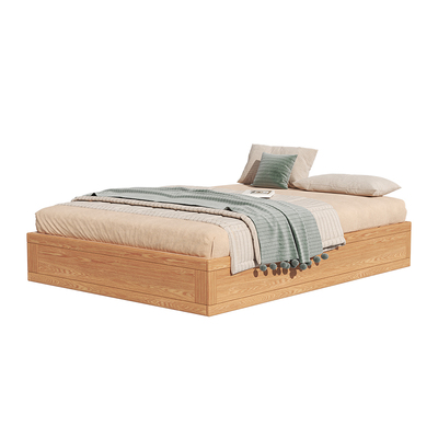 实木床储物空间原木风