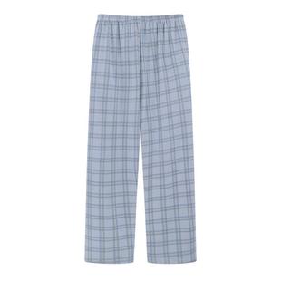 三枪2025秋季新品全棉男士睡裤水柔棉休闲格纹长裤纯棉家居裤