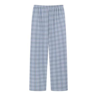 三枪长裤全棉格纹家居裤