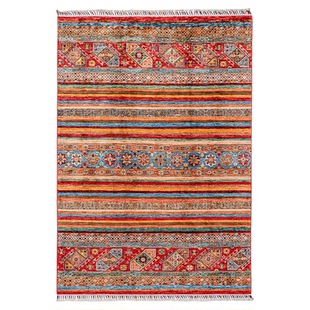 视觉味道阿富汗进口波斯复古美式地毯客厅羊毛手工打结收藏级地垫