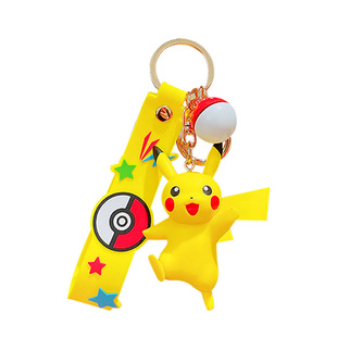 2025年新款正版宝可梦皮卡丘耿鬼玩偶公仔手办汽车钥匙扣书包挂件