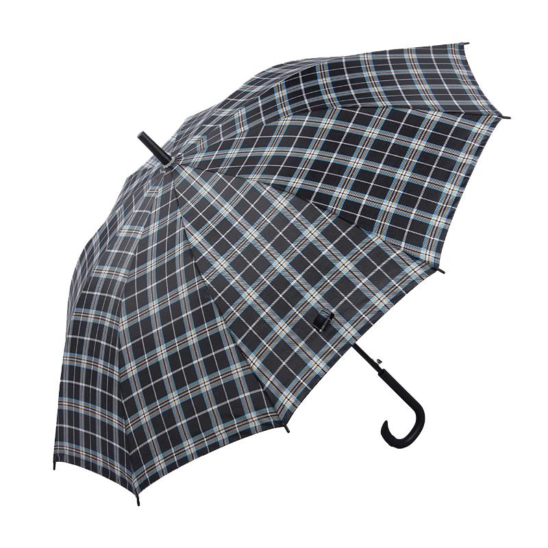 天堂伞长柄格子雨伞家用大号抗暴雨抗风晴雨两用暴雨专用结实耐用