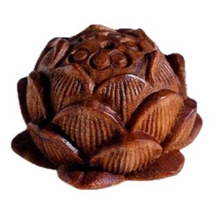 老山檀香莲花配件配饰手工雕刻莲花手串手链配饰车挂钥匙扣吊坠