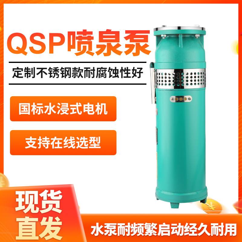 QSP(F)景观喷泉泵 多级离心泵不锈钢304高扬程高压音乐潜水喷泉泵