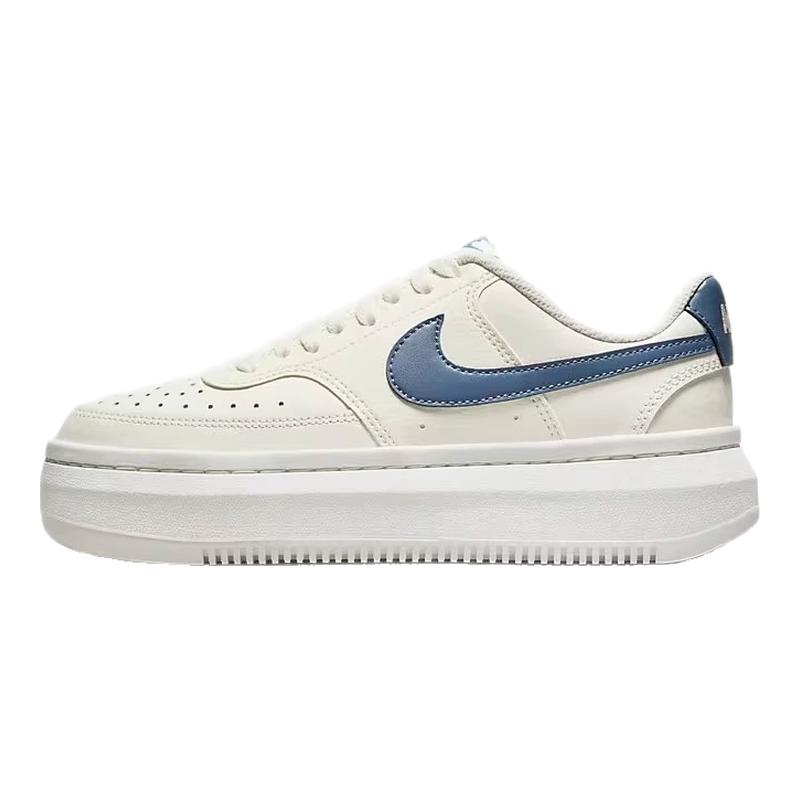 Nike耐克米白蓝系带女子厚底板鞋