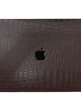 棕色鳄鱼皮革壳苹果电脑保护套适用于MacBook Pro 14 2025MacBook M1 Pro 13 Air 13 MacBook M2 Air 15 外壳