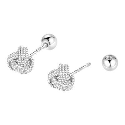 999纯银养耳洞耳钉如意结爆款