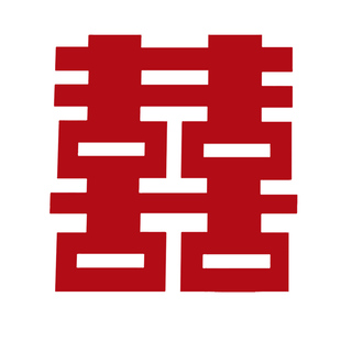 结婚订婚领证拍照道具超大喜字贴专用晨袍婚礼喜囍字立体婚房布置