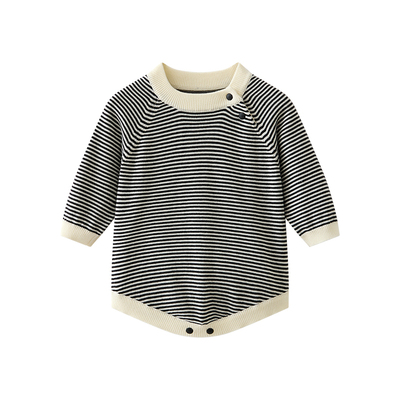 enhennbaby纯棉包屁衣细条纹