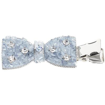 兰诺水晶蝴蝶结发夹侧边夹子头饰女2026新款高端前额刘海夹鸭嘴夹