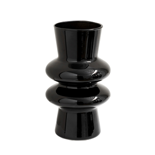 中古小众玻璃花瓶摆件客厅ins风黑色水养插花鲜花干花创意高级感