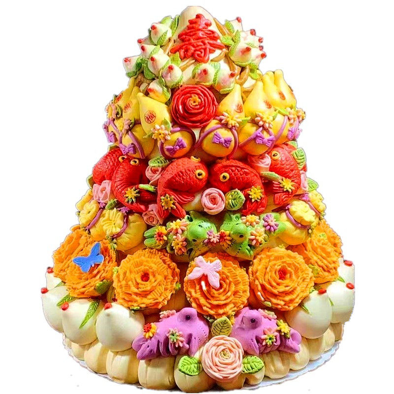 生日蛋糕花饽饽花样面点老人寿桃