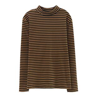 半高领双面德绒打底衫女内搭2026年秋冬新款加绒加厚t恤保暖上衣