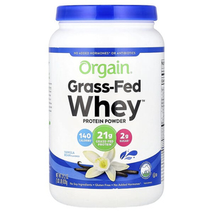 Orgain草饲乳清蛋白清洁乳清蛋白质粉香草豆均衡营养护肠道平衡
