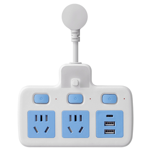 公正牛纯铜插座无线转换器夜灯USB独立开关多功能一转多位排插板