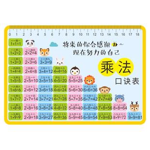 九九乘法口诀表教具背诵神器小学生乘除法口诀表99乘法表随身带卡