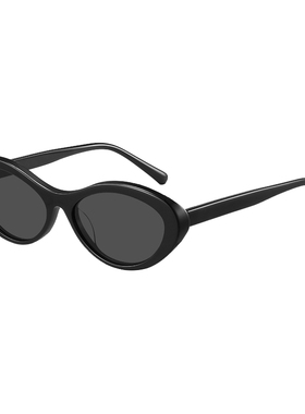 小香风椭圆形太阳镜女小框配近视