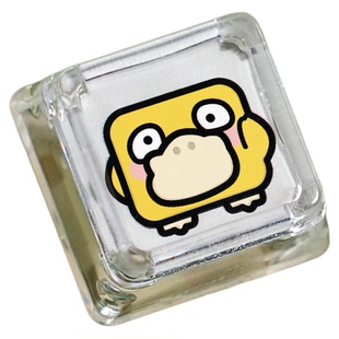 宝可梦可达鸭可爱个性键帽二次元创意定制透明按键单个机械键盘帽