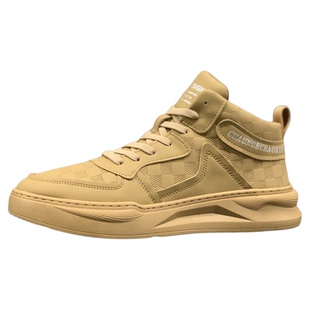 欧洲站男鞋2026春季新款加绒百搭运动休闲棉鞋白色保暖高帮小白鞋